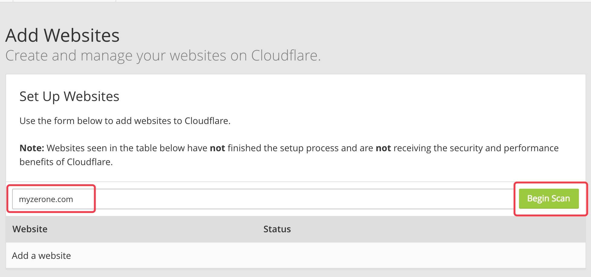Cloudflare 添加域名