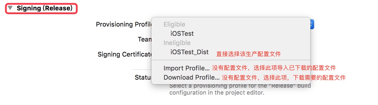 apple xcode release config